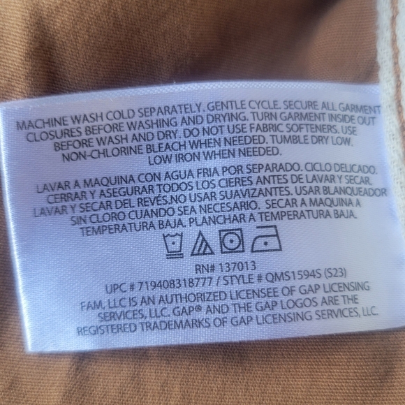 GAP Kids Tan Flat Front Shorts - Picture 7 of 8